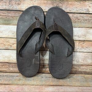 Chaco Brown Leather Thong Sandals